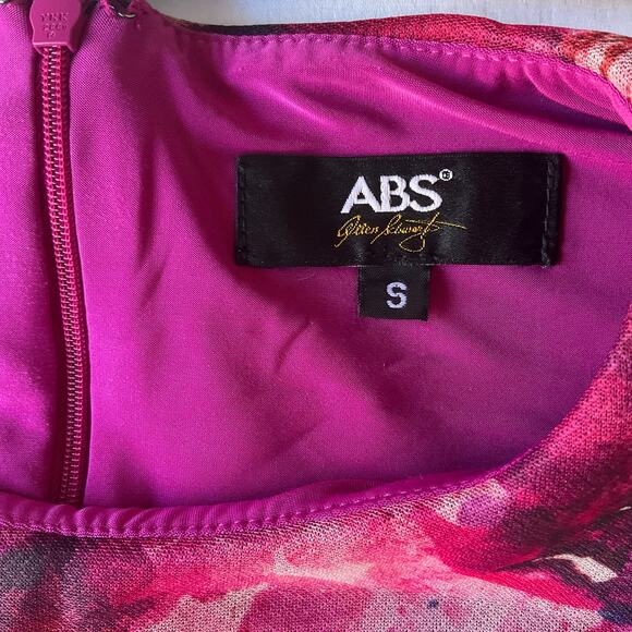 ABS Allen Schwartz Women’s Sexy Knee-length Floral Dress size S, Purple & Pink - Picture 6 of 9